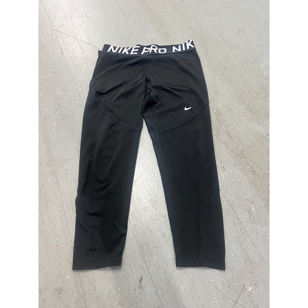 Nike Pro Dri-Fit Leggings Women Large Black Stretch Elastic Waist Gym Activewear